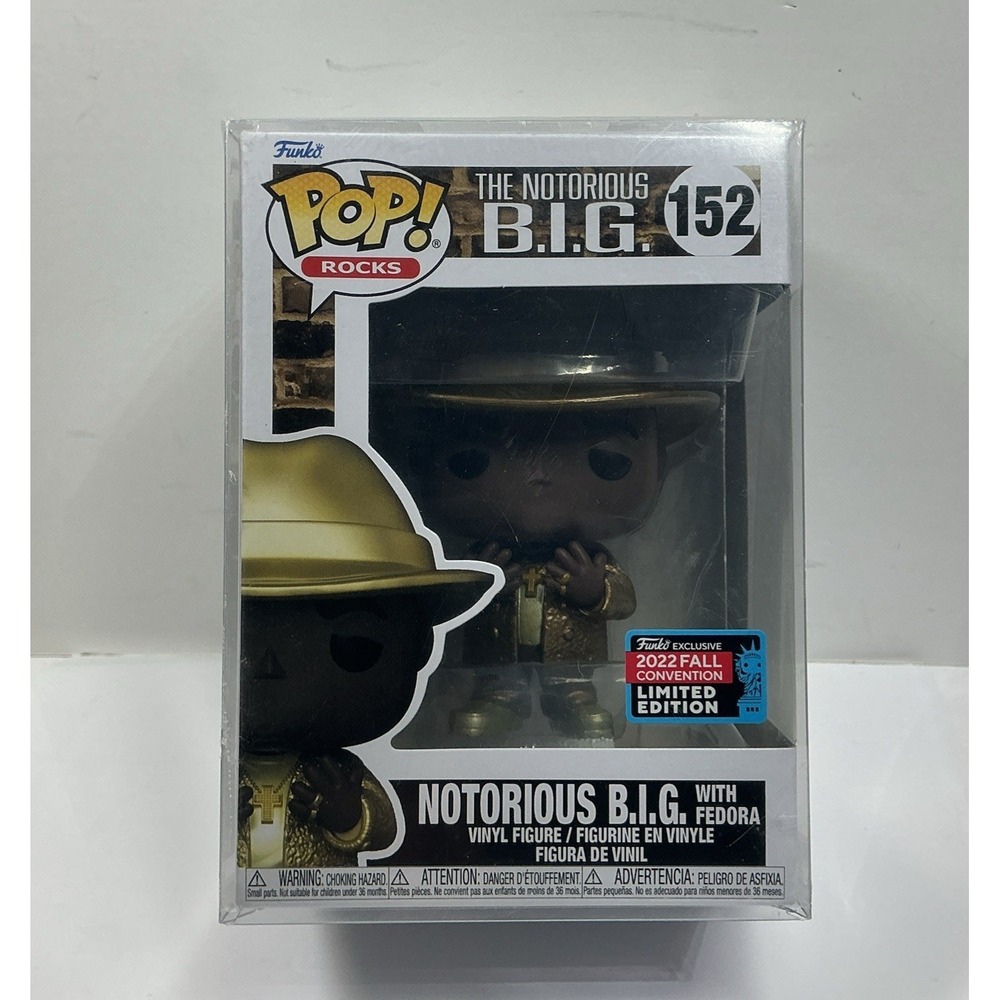 Notorious B.I.G. GOLD Funko Pop Rocks Exclusive Fedora #152 2022 Limited Edition